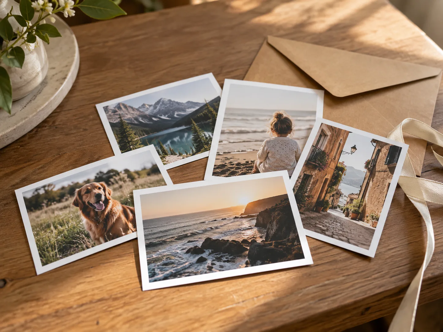 Fotos impresas personalizadas listas para guardar o regalar