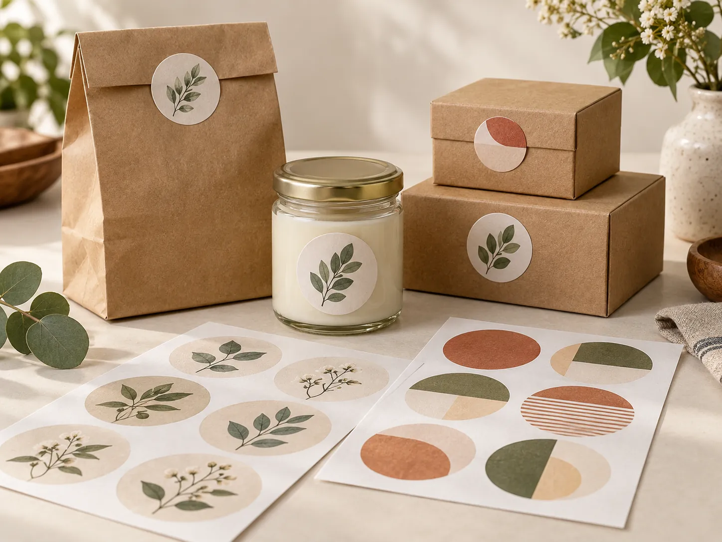 Stickers en papel y etiquetas adhesivas para packaging y promoción