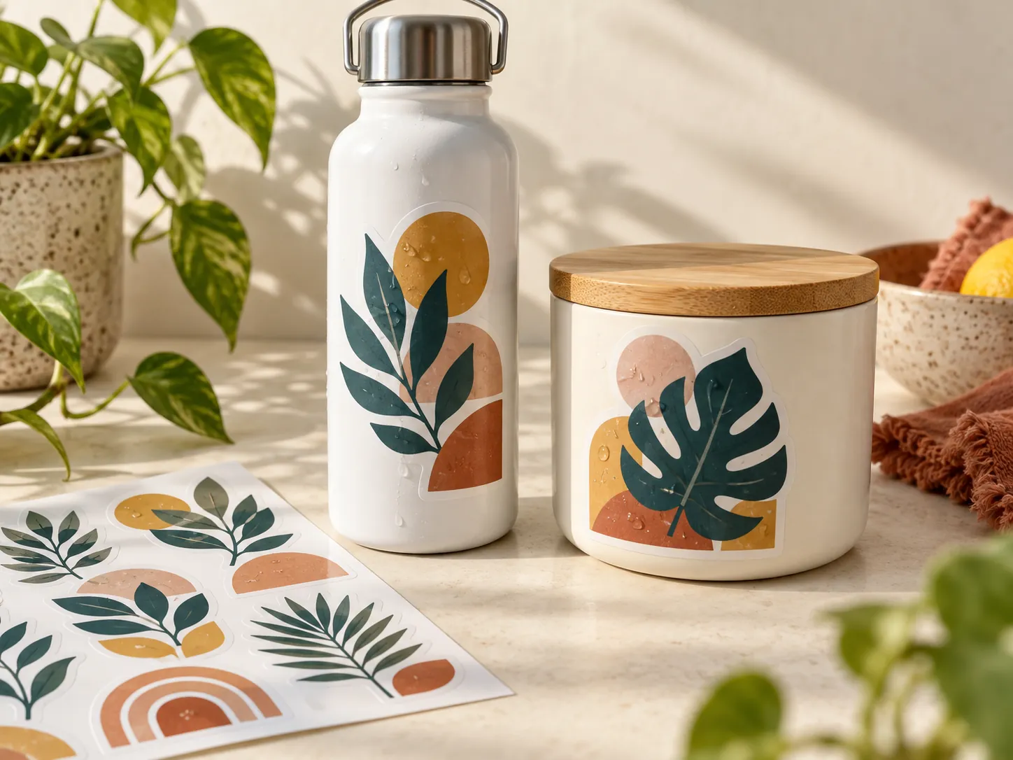 Stickers de vinilo resistentes al agua para uso duradero
